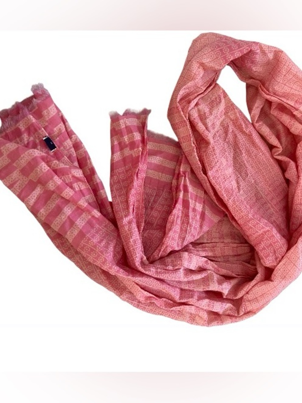 Gap Lightweight Pink Patterned Women's Scarf missing tag